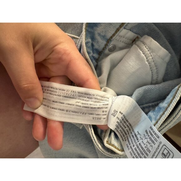 Abercrombie The Loose High Rise Light Wash Denim Jeans Belted Sz 31 Womens - Picture 3 of 5